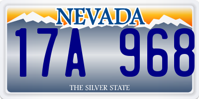 NV license plate 17A968