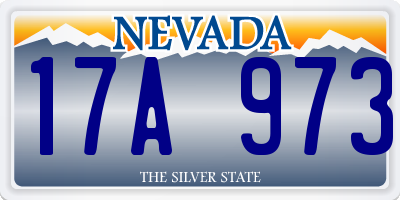 NV license plate 17A973