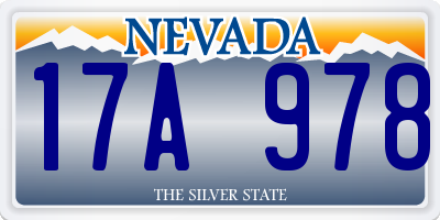 NV license plate 17A978