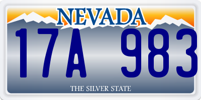NV license plate 17A983
