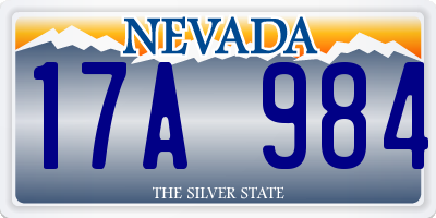 NV license plate 17A984