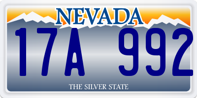 NV license plate 17A992