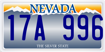 NV license plate 17A996