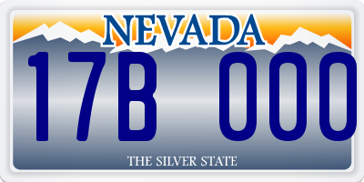 NV license plate 17B000