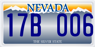 NV license plate 17B006
