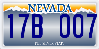 NV license plate 17B007