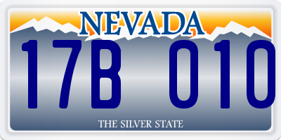 NV license plate 17B010