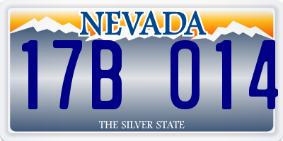 NV license plate 17B014