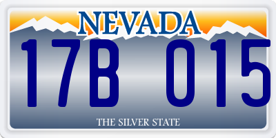 NV license plate 17B015