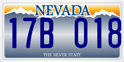 NV license plate 17B018