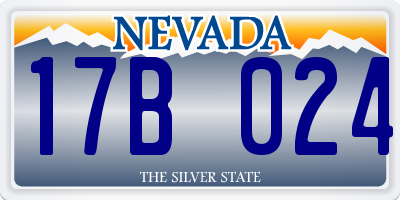 NV license plate 17B024