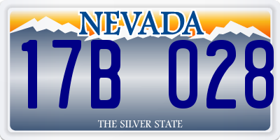 NV license plate 17B028