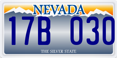 NV license plate 17B030
