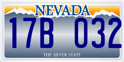 NV license plate 17B032