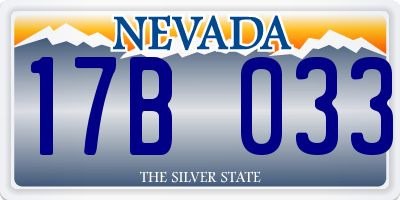 NV license plate 17B033