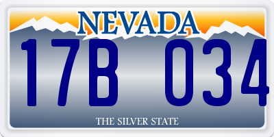 NV license plate 17B034