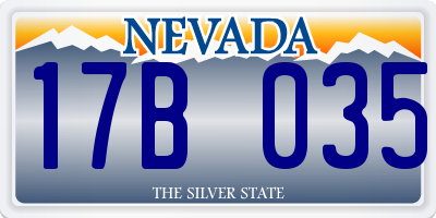 NV license plate 17B035