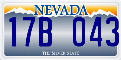 NV license plate 17B043