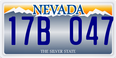 NV license plate 17B047