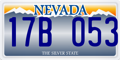 NV license plate 17B053