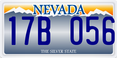 NV license plate 17B056
