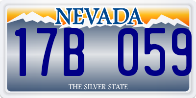 NV license plate 17B059
