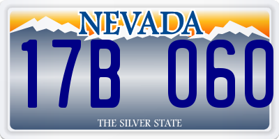 NV license plate 17B060