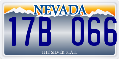 NV license plate 17B066