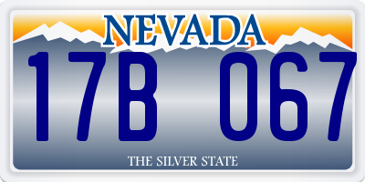 NV license plate 17B067