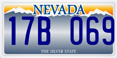 NV license plate 17B069