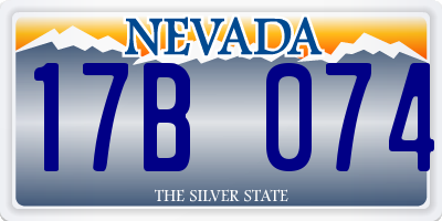 NV license plate 17B074