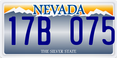 NV license plate 17B075