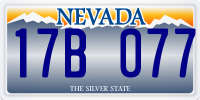 NV license plate 17B077