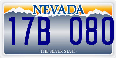 NV license plate 17B080