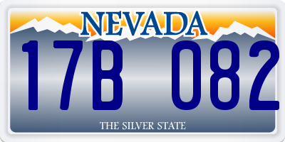 NV license plate 17B082