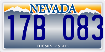 NV license plate 17B083