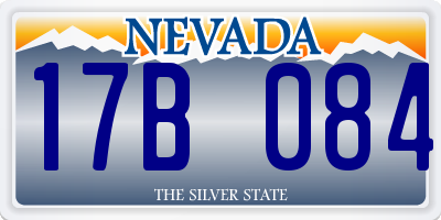 NV license plate 17B084
