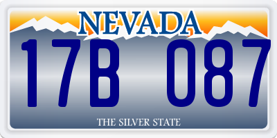 NV license plate 17B087