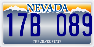 NV license plate 17B089