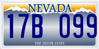 NV license plate 17B099