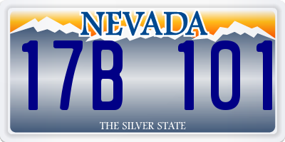 NV license plate 17B101