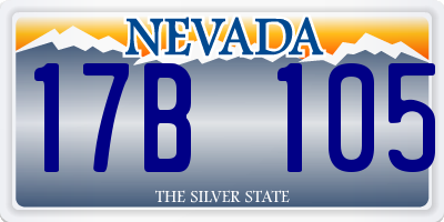 NV license plate 17B105