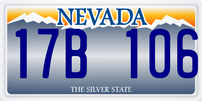NV license plate 17B106