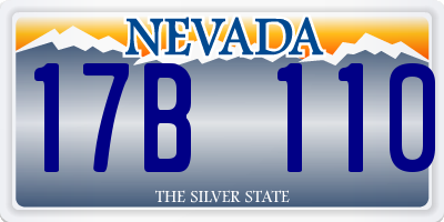 NV license plate 17B110