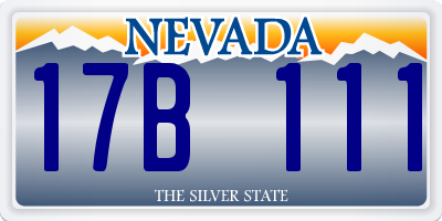 NV license plate 17B111