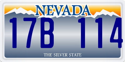 NV license plate 17B114