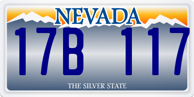 NV license plate 17B117