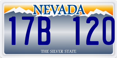 NV license plate 17B120