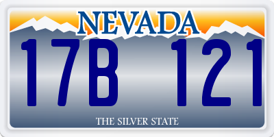 NV license plate 17B121