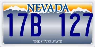 NV license plate 17B127